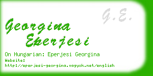 georgina eperjesi business card